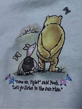 Vintage Disney Winnie the Pooh embroidered sweatshirt light green XXL